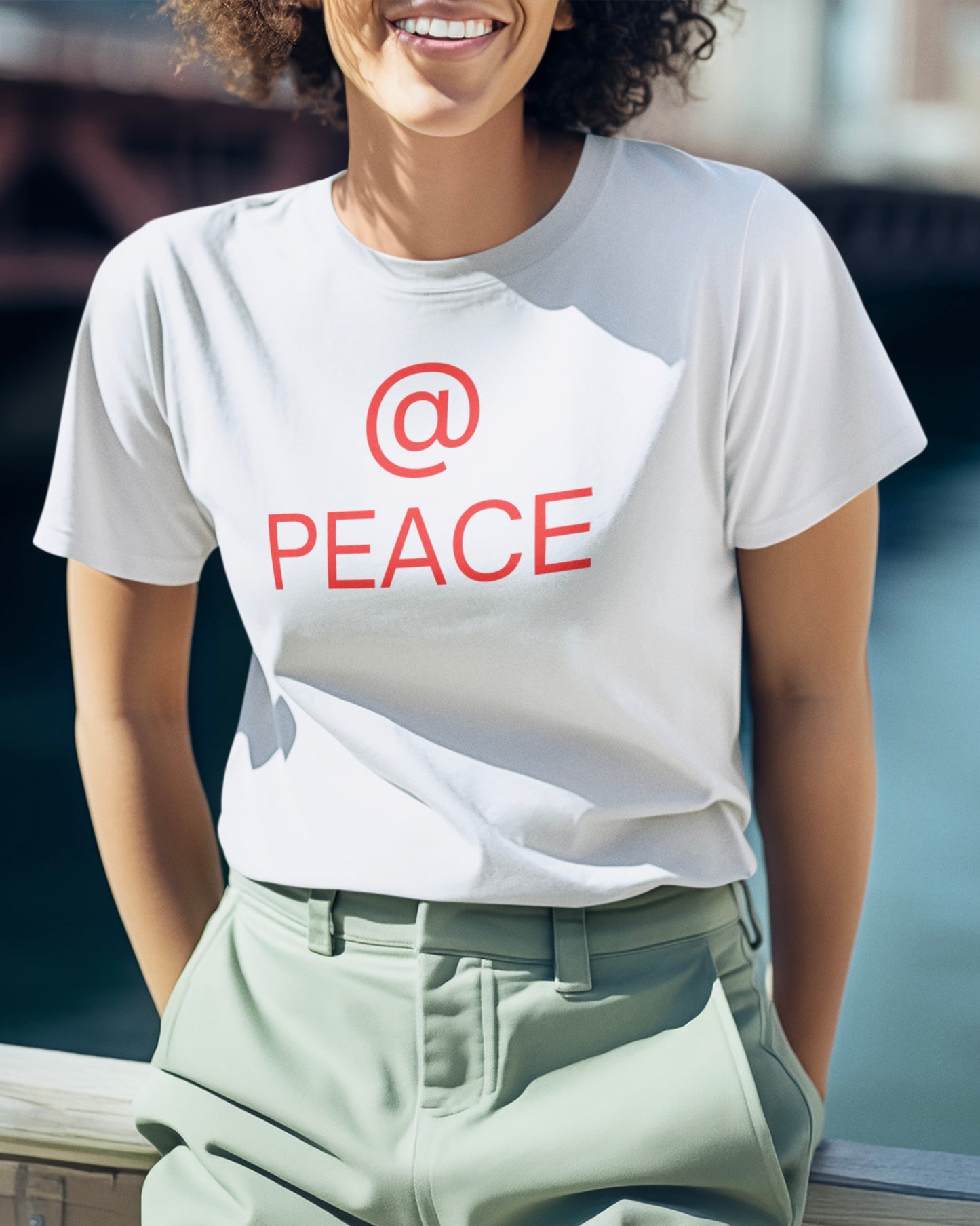 Womens Crew Neck - @ Peace