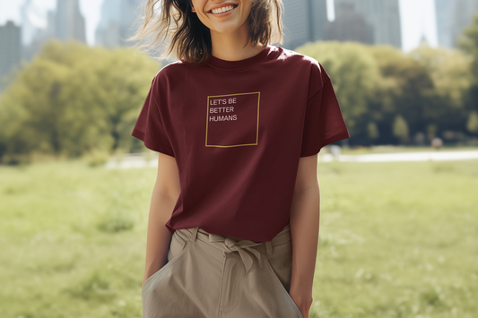 Womens Crew Neck Tee - Lets be better Humans