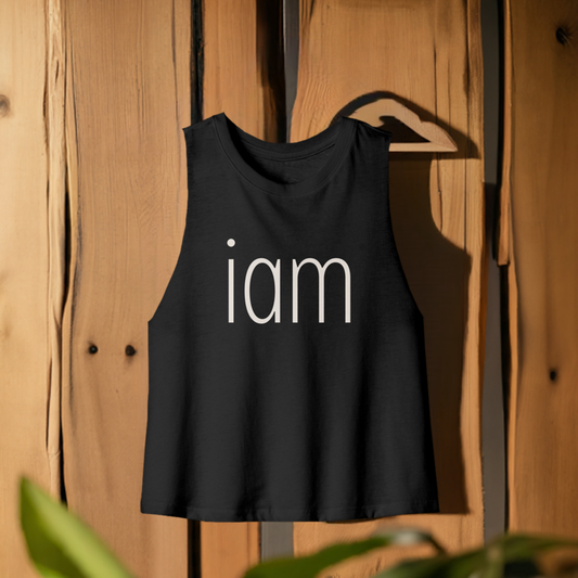 Womens Crop Racerback Tank - IAM