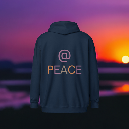 Unisex Zip Hoodie - @ PEACE