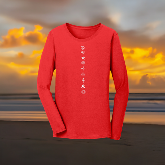 Womens Long Sleeve Tee - Symbols