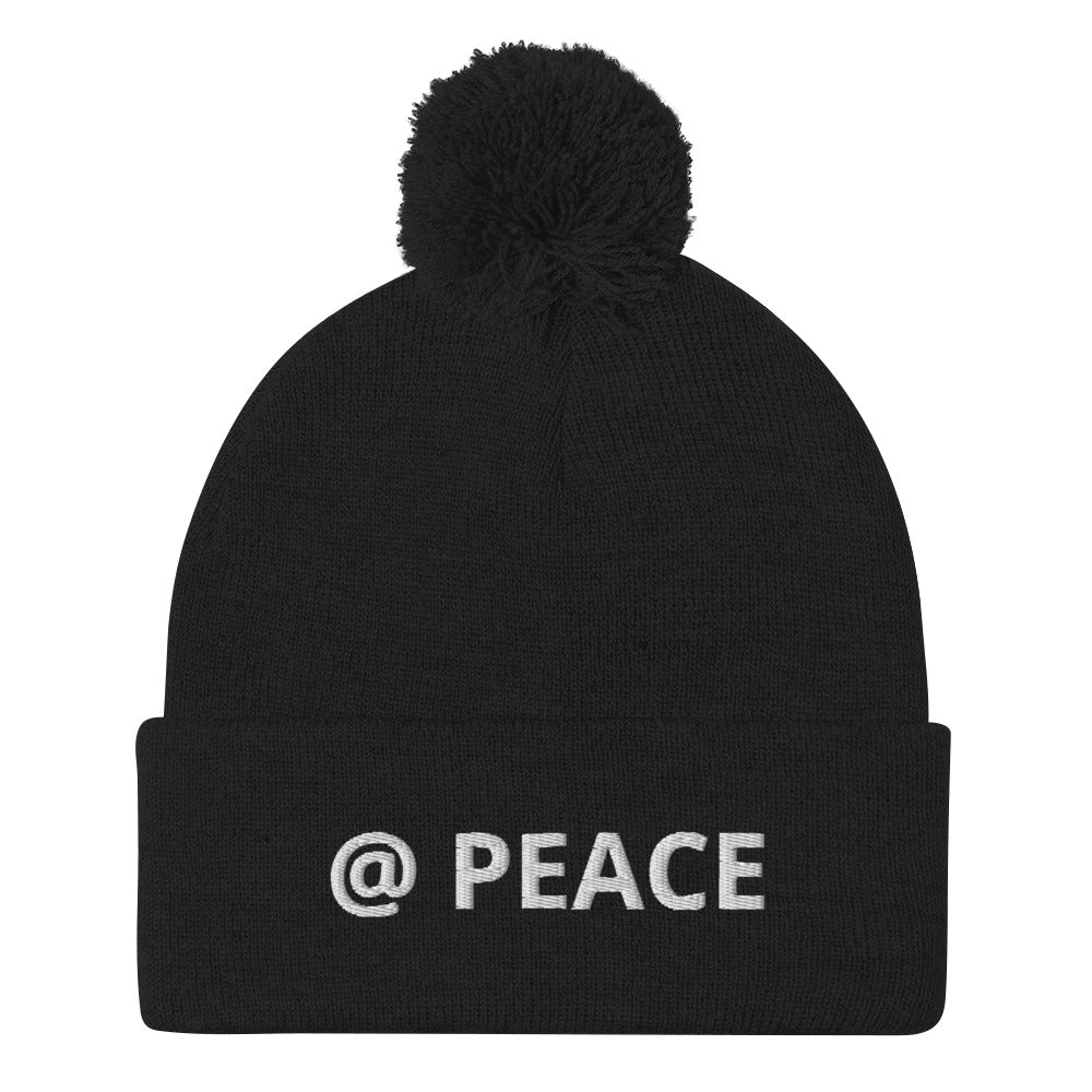 Pom-Pom Beanie - @ PEACE